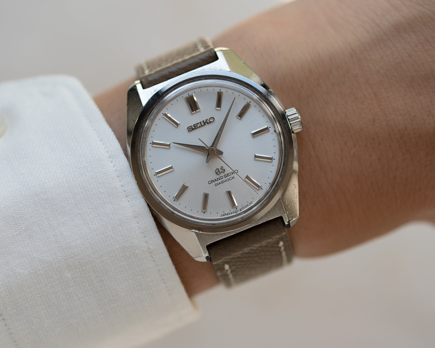 Grand Seiko 4420-9000 early "diashock" dial, March 1967