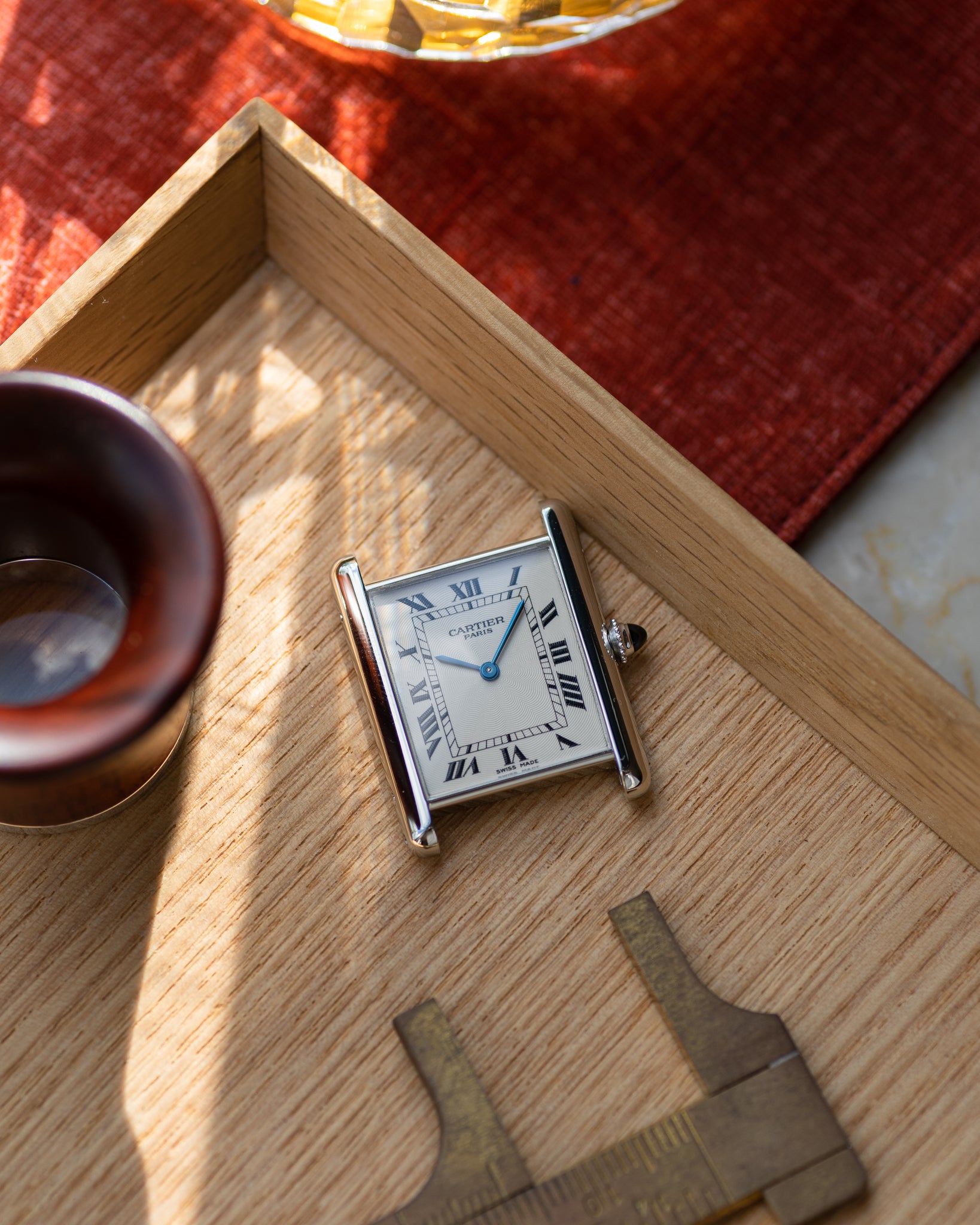 Cartier Tank Louis in platinum from the CPCP collection - full set