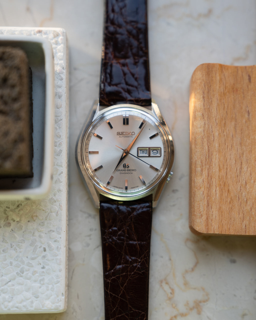 Grand Seiko 6246-9000 stainless steel February 1966 lion medallion